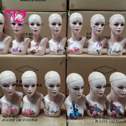 European beauty scarf hat display props mannequin wig with chinese styles  head realistic mannequin head